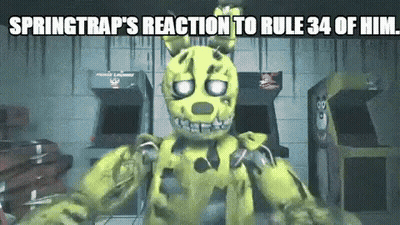 Springtrap Reacting To Rule 34 In Arcade GIF