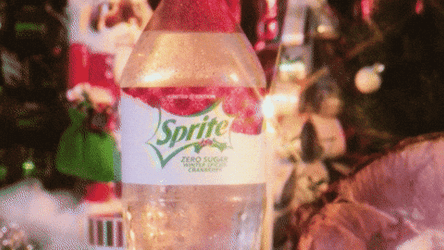 Sprite Cranberry In Plastic Bottle Closeup GIF