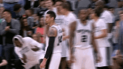 Spurs David Lee Dewayne Dedmon Cheering GIF