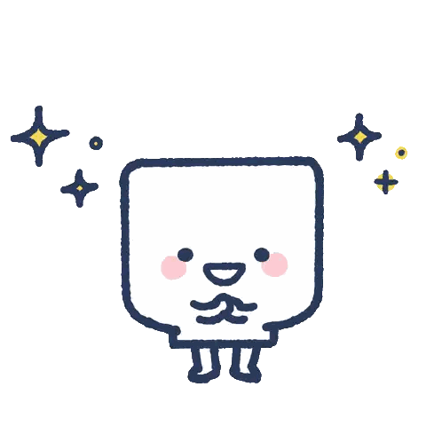 Square Face With Smile Sticker