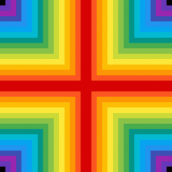 Square Fractal Flashing Colors GIF
