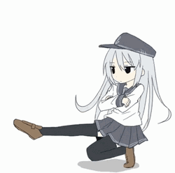 Squat Anime Russian Dance GIF