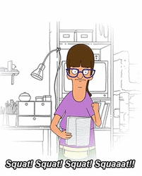 Squat Exercise Bob's Burger GIF