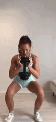 Squat Exercise Weights Concentrate GIF