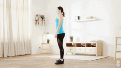 Squat Workout Woman Fitness Exercise GIF