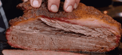 Squeezing Juicy Brisket GIF