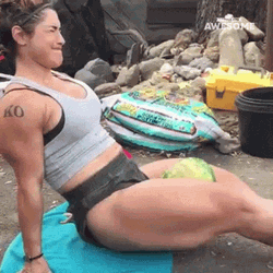 Squeezing Watermelon GIF