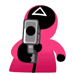 Squid Game Character Holding Camera Sticker