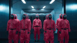 Squid Games Soldiers Coming GIF