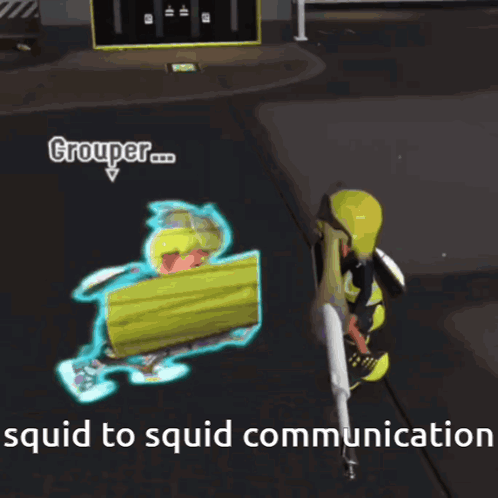 Squid To Squid Communication Is Written On The Screen GIF