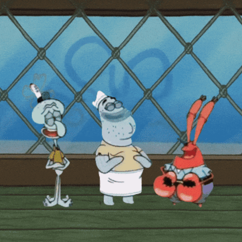 Squidward And Krabby Krabs GIF
