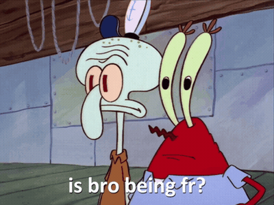 Squidward And Krabs Standing Together GIF