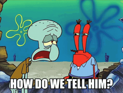 Squidward And Mr Krabs Talking GIF