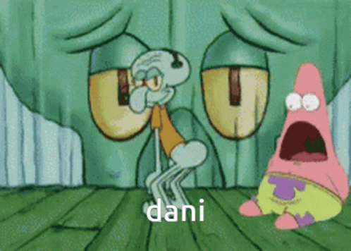 Squidward And Patrick Looking At Each Other GIF