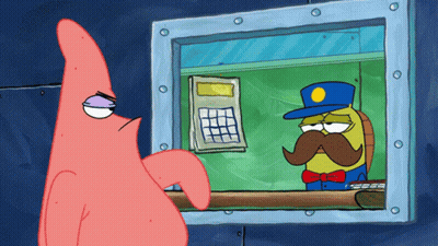 Squidward And Patrick Talking GIF