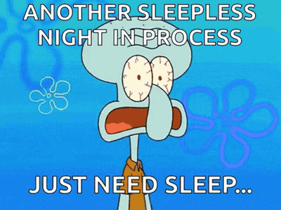 Squidward Another Sleepless Night In Process Just Need Sleep GIF