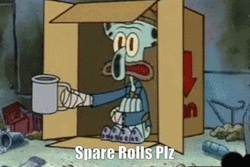 Squidward Begging Street Spare Change GIF | GIFDB.com