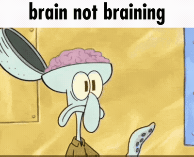 Squidward Brain Out Brain Not Braining GIF