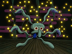 Squidward Dancing And Showing Tentacles GIF