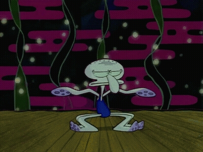 Squidward Dancing On Stage GIF