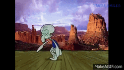 Squidward Dancing Scenes GIF