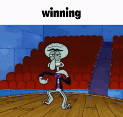Squidward Dancing Winning GIF