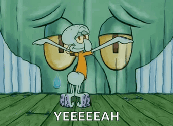 Squidward Dancing Yeah GIF