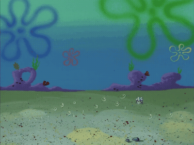 Squidward Driving Purple Vehicle GIF