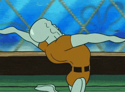 Squidward From SpongeBob SquarePants Doing Yoga GIF