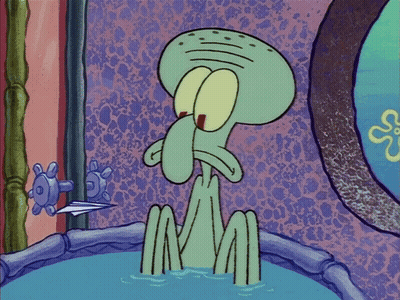 Squidward From SpongeBob SquarePants In Bathtub GIF