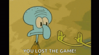 Squidward From Spongebob Squarepants Is Holding A Magic Wand And Saying `` You Lost The Game ! '' GIF