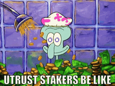 Squidward From Spongebob Squarepants Is Showered With Coins GIF