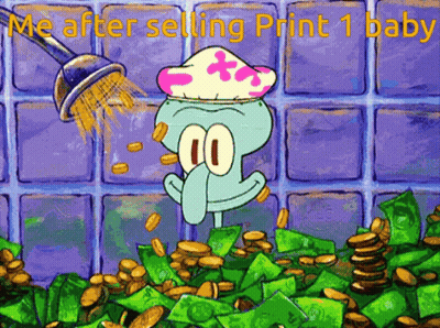 Squidward From Spongebob Squarepants Is Showered With Coins GIF