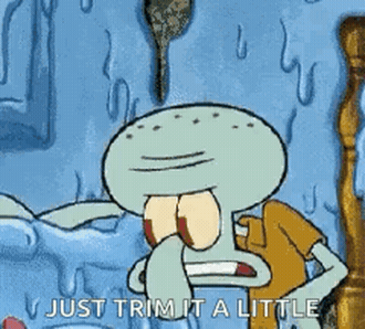 Squidward From Spongebob Squarepants Just Trim It A Little GIF
