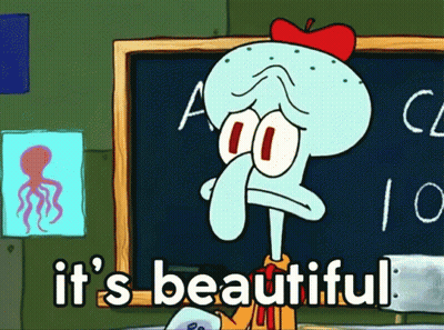Squidward From Spongebob Squarepants Says It 'S Beautiful GIF