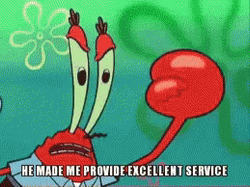 Squidward Future Angry Reaction On Mr Krabs GIF