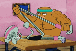 Squidward Future Training Workout Pain GIF