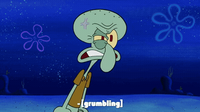 Squidward Grumbling SpongeBob SquarePants GIF
