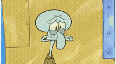 Squidward Holding Pink Brain GIF