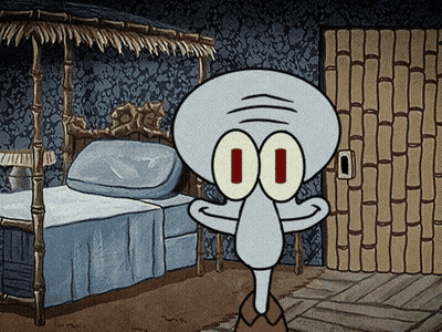 Squidward In Bedroom GIF