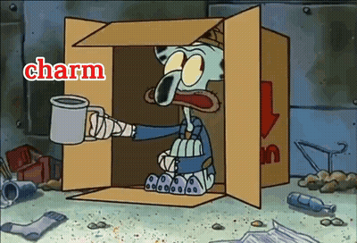 Squidward In Cardboard Box GIF