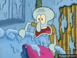Squidward Lifting Sofa With Spongebob GIF