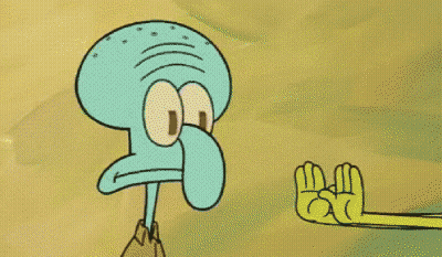 Squidward Looking At Man Face Picture GIF