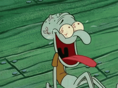 Squidward Making Funny Face With Tongue Out GIF