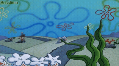 Squidward Riding A Bike On A Road GIF