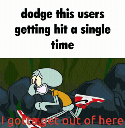 Squidward Running Dodge This GIF