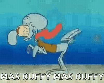 Squidward Running On Beach Mas Ruffy Mas Ruffy GIF
