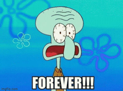 Squidward Screaming Forever GIF