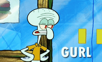 Squidward Standing In Front Of Hamburger GIF