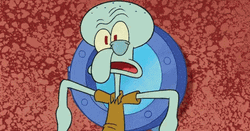  Squidward Tentacles Catching Breath Heart Pumping Fast GIF